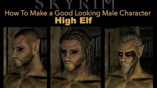 Skyrim Special Edition How To Make a Good Looking Character - High Elf Male - No mods