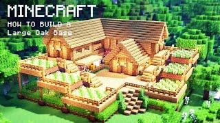 Minecraft How To Build a Large Oak Wood Survival Starter House