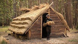 Building a Medieval House  10 Day Bushcraft Shelter Build