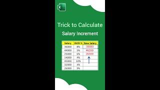 Trick to calculate salary increment  #advancedexcel #excelshorts