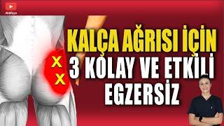 KALÇA AĞRISI İÇİN 3 KOLAY VE ETKİLİ EGZERSİZ #aktifizyo #kalçaağrısı #kalça