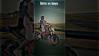 girls vs boys bike riding lahariya cut who is the best bike riding ️