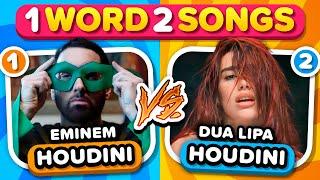 SAVE ONE SONG One Word Two Songs  Music Quiz Challenge