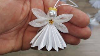 Christmas angel Handmade gift ideas Handicraft making at home Kanzashi angel diy home decor