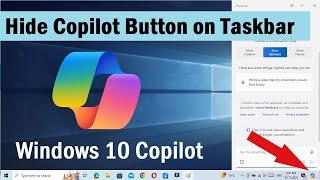 How to Hide the Microsoft Copilot Button on Taskbar  Remove Copilot button from taskbar Windows 10