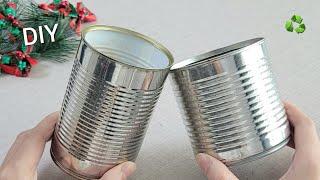 Sehr süß  Weihnachtsdeko-Idee mit leerer Dose Recycling-Bastelidee – DIY