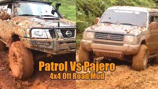 Nissan Patrol Vs Mitsubishi Pajero  4x4 Off Road Mud