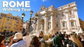 Rome Italy  Walking Tour 4K HDR 60fps ▶120min