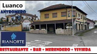 Negocio en venta bar-restaurante merendero y vivienda junto a Luanco en Antromero. 325.000€