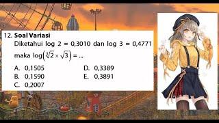 Diketahui log 2 = 03010 dan log 3 = 04771 maka log ∛2 × √3 = ...