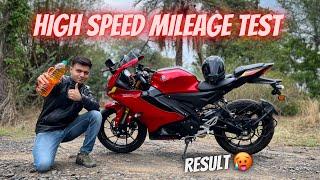 New R15 V4 High speed mileage test  Yamaha R15 V4 1L Mileage 