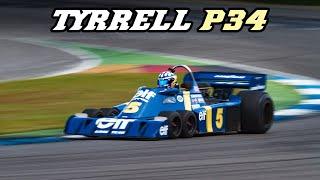 1976 TYRRELL P34  F1 6-wheeler DFV V8 in action at Hockenheim 2023