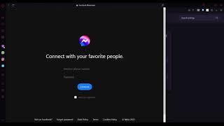 Opera GX Sidebar Messenger Dark Mode
