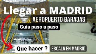 Que hacer después de aterrizar en el AEROPUERTO MADRID BARAJAS ? Guía paso a pasoESCALA EN MADRID️