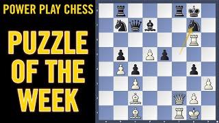 Chess puzzle of the week - White to play  Nunn vs Short  Brussels 1986