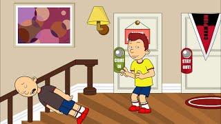 Caillou pushes Classic Caillou down the StairsUngrounded Check Description