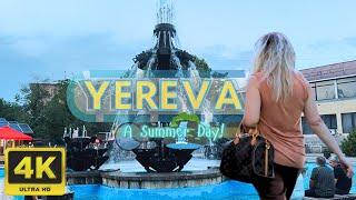 Walking Tour in Yerevan Armenia  - A Summer Day - July 2024 - 4K 60FPS