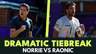 Milos Raonic vs Cam Norrie DRAMATIC Final Set Tiebreak  Queens 2024