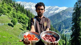 COOKING  MUTTON IN THE MOUNTAINS  ORGANIC AND SIMPLE LIFE OF HIMALAYAN NOMADIC SHEPHERDS HIMACHAL