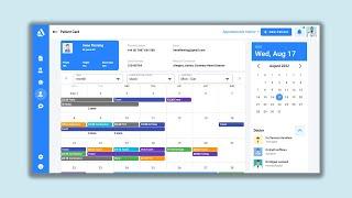 Vuejs - Vuetify JS UI Design Patient Dashboard using Agenda & Calendar  HTML - CSS - Javascript