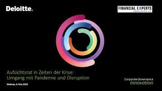 Webcast  Aufsichtsrat in Zeiten der Krise Umgang mit Pandemie und Disruption