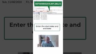 Working Days Difference in Excel using NETWORKDAYS.INTL