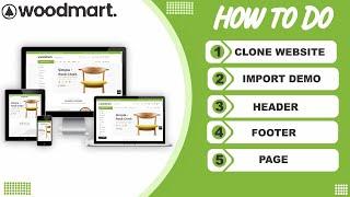 How to import demo of woodmart theme build header footer & Home Page