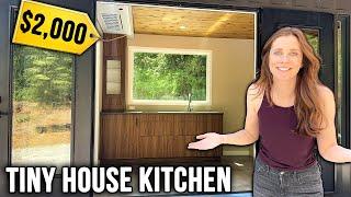 We Built a DIY Tiny House KITCHEN budget build START TO FINISH