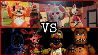 Los banana splits vs los old animatronics de fnaf 2