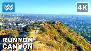 4K Runyon Canyon Hiking Trail - Los Angeles California USA Walking Tour Treadmill Workout Exercise