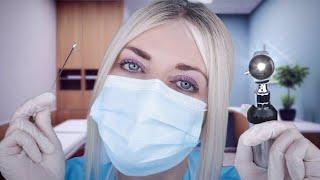 ASMR Ear Exam & Deep Ear Cleaning - Otoscope Fizzy Drops Ear Picking Brushing Gloves Typing