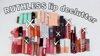 DECLUTTERING TWO THIRDS of my lipsticks ‍ BRUTAL LIP COLLECTION DECLUTTER 2024