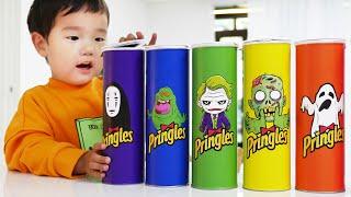 프링글스 먹으면 무엇으로 변할까요 ? 마법 프링글스 Making Mysterious Pringles  for kids & children