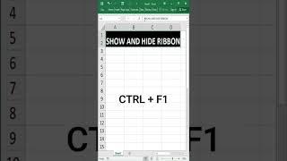SHOW AND HIDE RIBBON SHORTCUT  DIGITAL BHANDAR