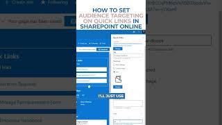 How to set Audience Targeting on Quick Links in SharePoint