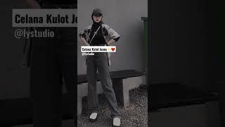 celana kulot jeans racun shopee terlaris korean style #short #youtubeshort #outfitoftheday
