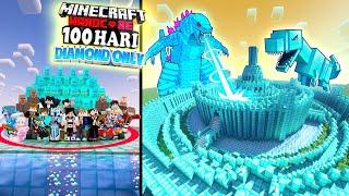 200 HARI BERTAHAN DI SURVIVAL HARDCORE FULL DIAMOND DI MINECRAFT  GODZILLA DIAMOND VS ZOMBIE LAUT