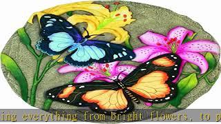 Spoontiques - Garden Décor - Butterfly Stepping Stone - Decorative Stone for Garden