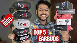 Top 5 Best Earbuds Under 1000 RsBest TWS Earbuds Of 2024 Boat 161Boat 131 & More