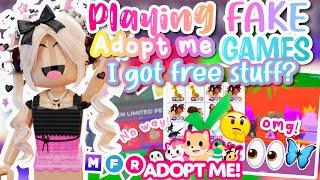 PLAYING FAKE ADOPT ME GAMES I GOT FREE STUFF? 