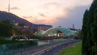 Russians in Georgia Summer Evening in Rike Park  Explore the Old Center of Tbilisi