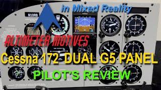 Pilot Review Altimeter Motives Cessna 172 Dual G5 Panel VALUE