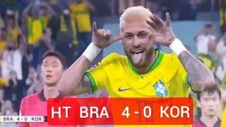 BRA VS KOR  4-0. 1st half goals and dance moves. 12522. Qatar 2022.