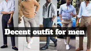 Decent outfit for men  Mens casual wear  #stylishmensfashion