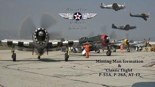 4 P-47 Thunderbolts Missing Man flight Planes of Fame airshow 2019