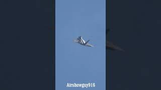 F-22 Tail Slide with some flares. Wings Over Solano. Sunday 2024. Travis AFB. #shorts