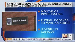 Taylorville juvenile arrested charged with possession of child pornography