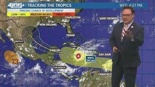 Wednesday 6 PM Tropical Update Hurricane Beryl continues to weaken