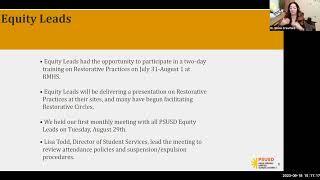 PSUSD Equity Subcommittee meeting 9.18.2023