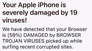 SCAM ALERT your apple iPhone has been severely damaged by 19 viruses